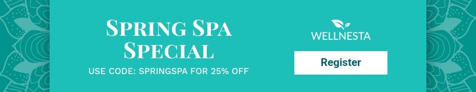 Teal Elegant Spring Spa Special Top Banner
