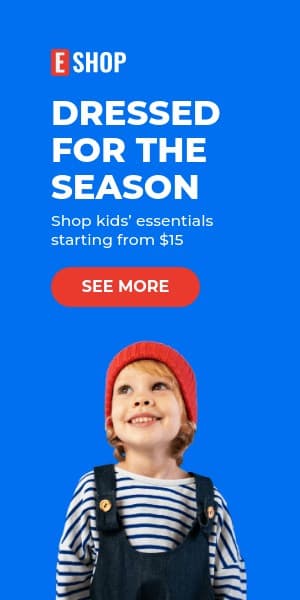 Dress Kids For The Season Half Page
