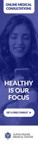 Blue Online Medical Consultations Wide Skyscraper