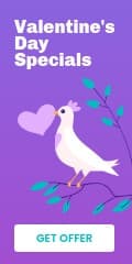 Valentine's Day Dove Specials Vertical Banner