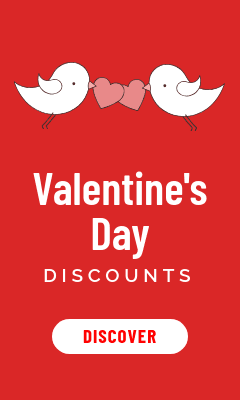 Valentine's Day Bird Discounts Vertical Rectangle