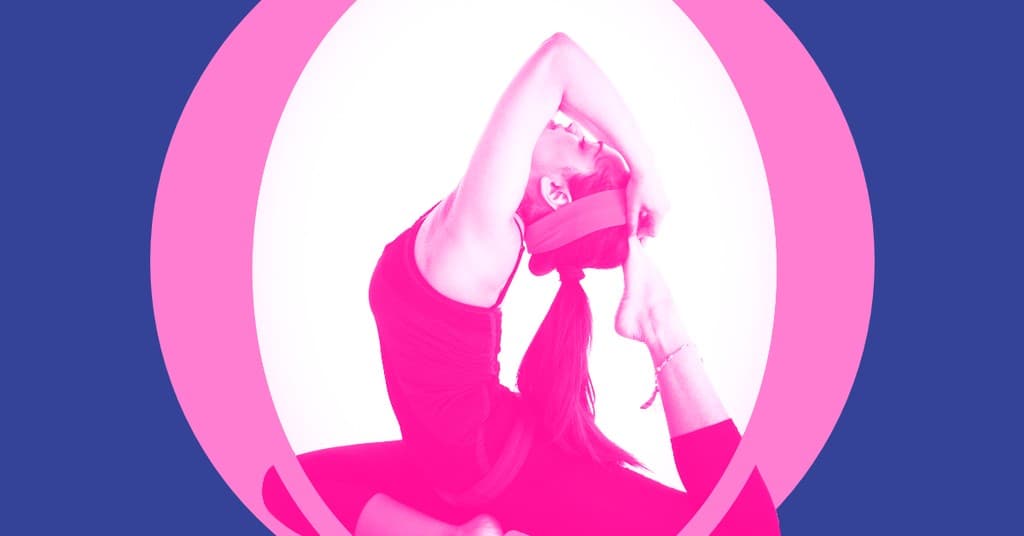 Blue Pink Gymnastics Sport Responsive Landscape Responsive Landscape Art