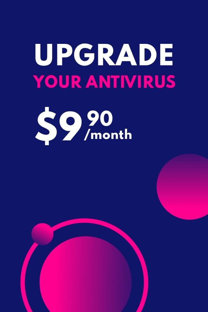 Blue Pink Upgrade Your Antivirus Pinterest Pin Tall