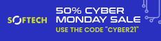 Blue Circuit Sale Cyber Monday Half Banner