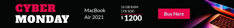 Cyber Monday Colorful MacBook Air Panorama