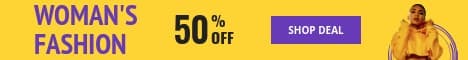 Yellow Purple Woman's Fashion Deal Main Banner