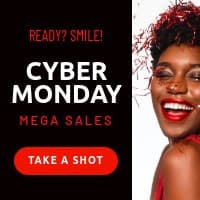 Cyber Monday Take a Smile Shot Small Square