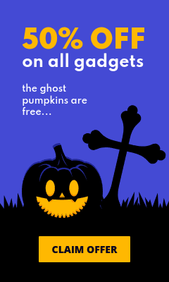 Gadget Sale with Free Ghost Pumpkins Vertical Rectangle