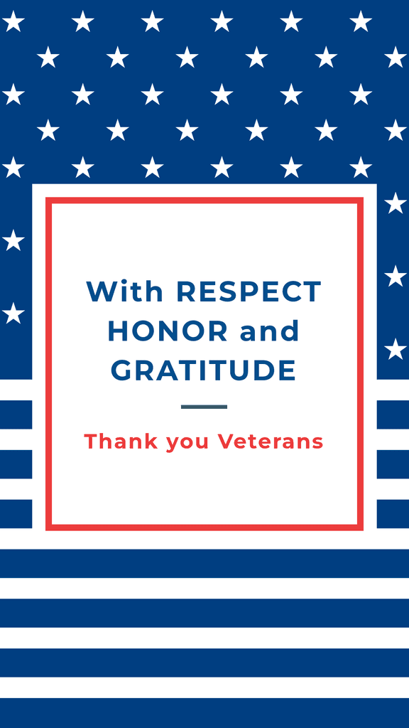 Veterans Day Thank You With Respect