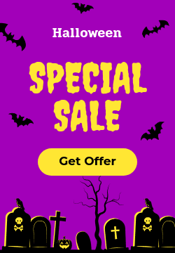 Purple Yellow Halloween Special Sale Triple Widescreen