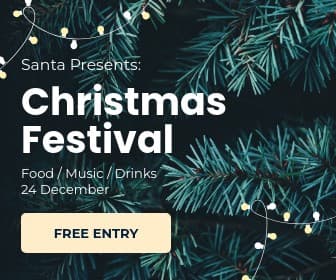 Santa Presents Christmas Festival Large Rectangle