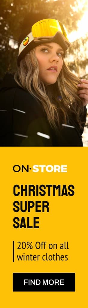 Winter Clothes Christmas Super Sales Portrait