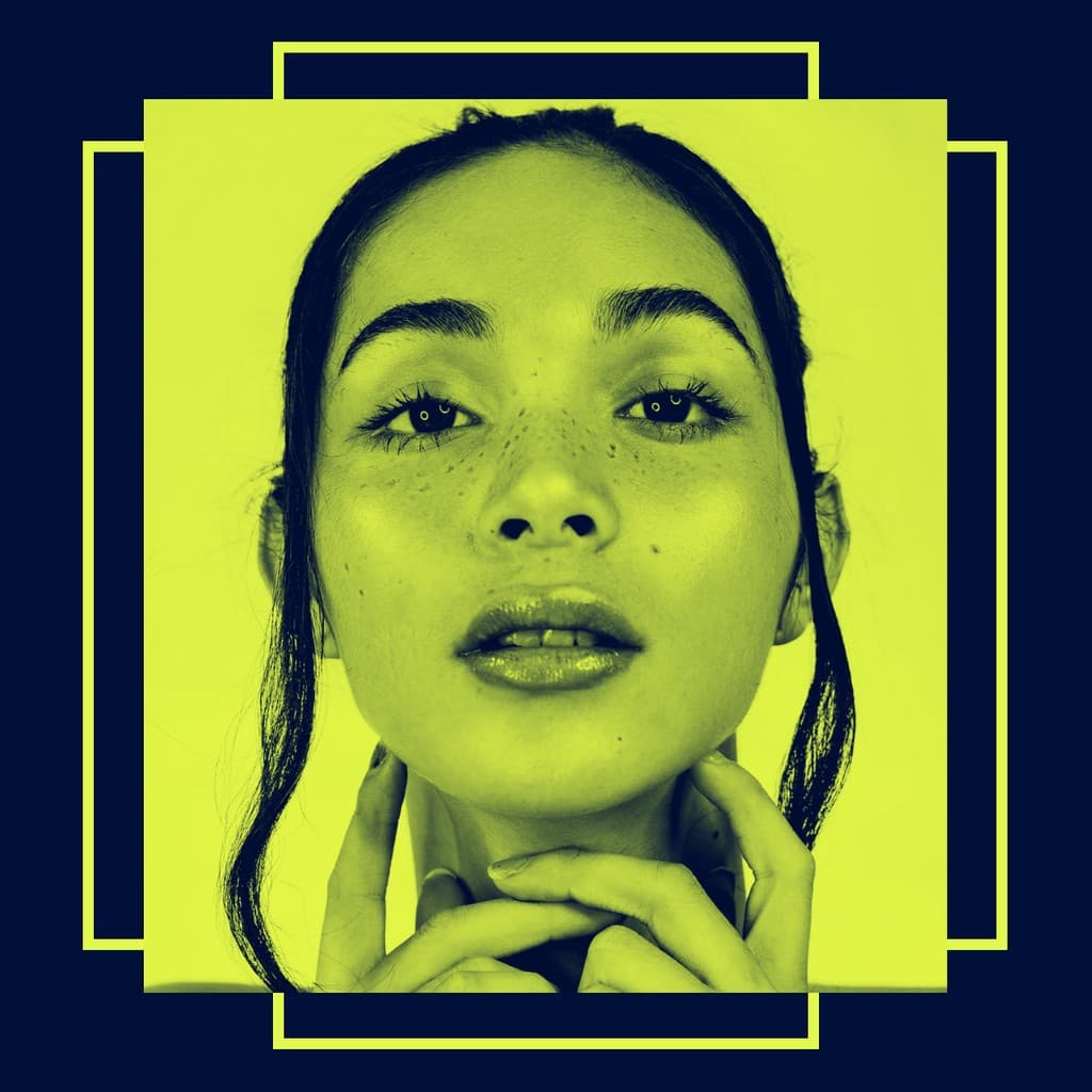 Yellow Blue Geometric Duotone Profile Picture Profile Picture