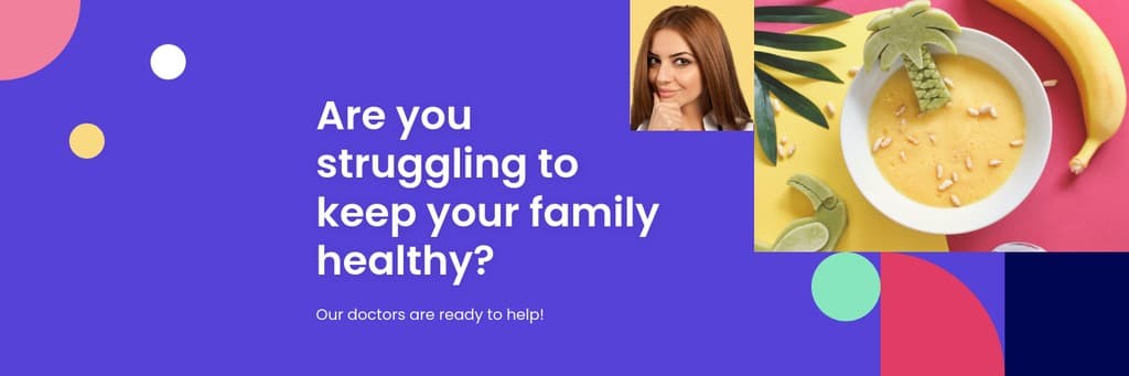 Keep Your Family Healthy Colorful Shapes