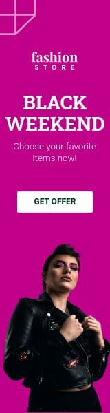 Pink Fashion Black Friday Wide Skyscraper