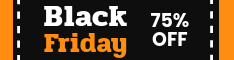 Orange Black Friday Road Discount Half Banner