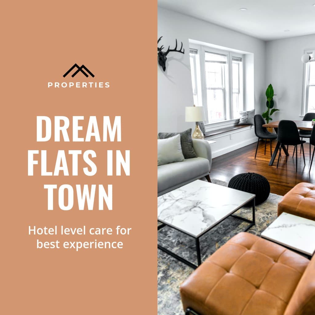 Hotel Experience Dream Flats in Town Instagram Post
