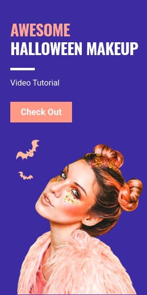 Awesome Halloween Makeup Tutorial Half Page