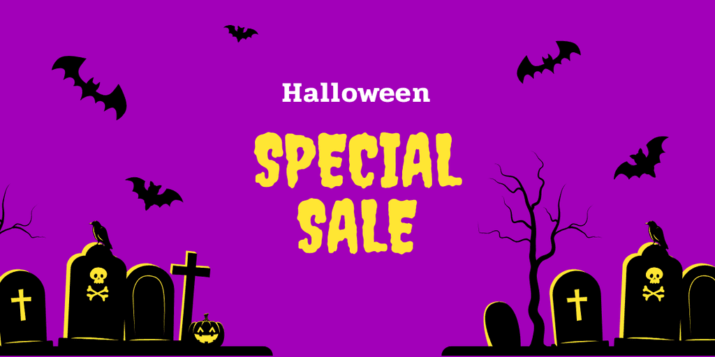 Purple Yellow Halloween Special Sale X Image Post