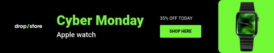 Cyber Monday Green Apple Watch Top Banner