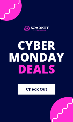 Blue Cyber Monday Pink Deals Vertical Rectangle