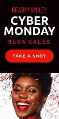 Cyber Monday Take a Smile Shot Vertical Banner
