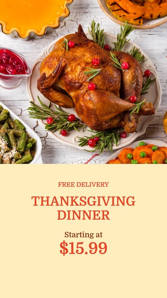 Thanksgiving Dinner Free Delivery Story