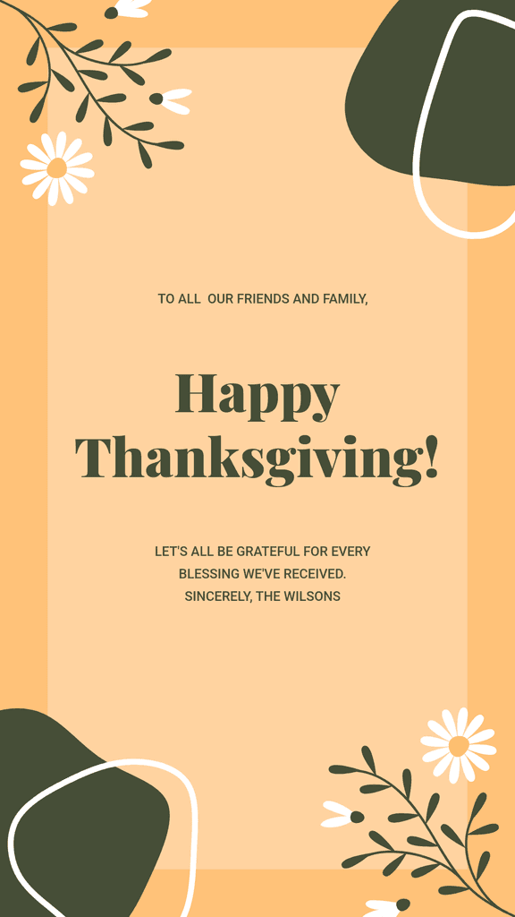 Thanksgiving Grateful for Every Blessing