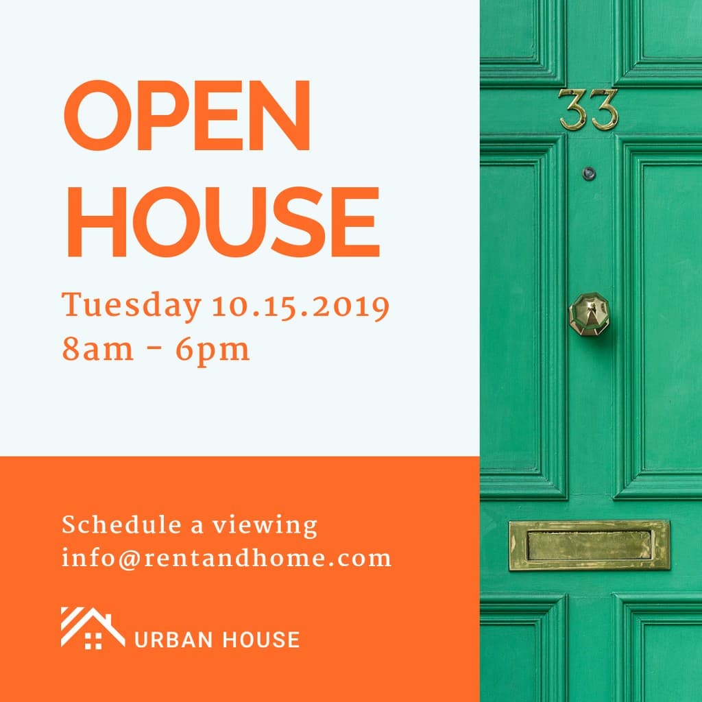 Open House Green Door Instagram Post