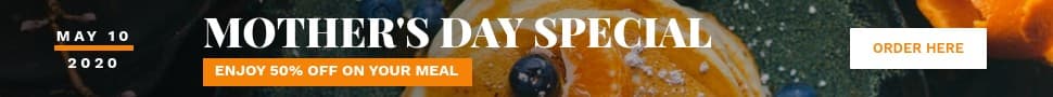 Mother's Day Special Meal Promo Large Leaderboard