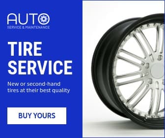 Best Quality Car Tire Service Animated Large Rectangle