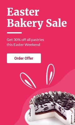 Easter Bunny Bakery Sale Vertical Rectangle