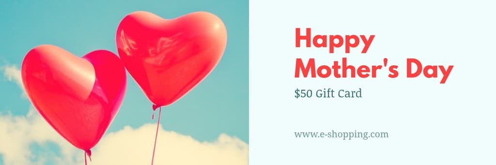 Mother's Day Hearth Balloons Gift Card X Header