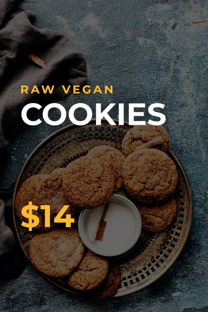 Raw Vegan Cookies Pinterest Pin Tall