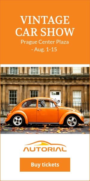 Vintage Car Show in Prague Animated