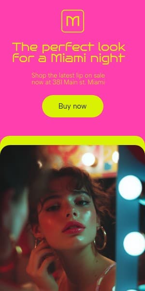 Perfect Miami Night Look Mantix Beauty Products Animated Half Page