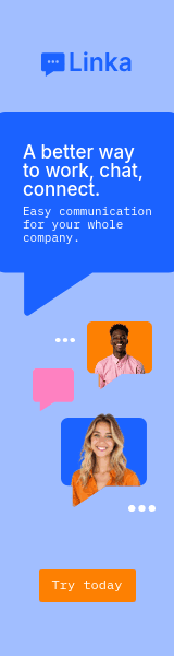 Team Chat Connect Linka Software Animated Wide Skyscraper