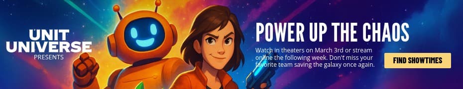 Power Up the Chaos Unit Universe Movie Animated Top Banner
