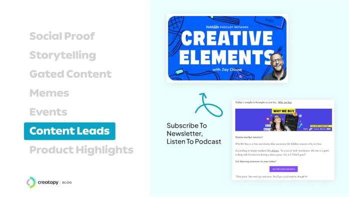 Newsletter ad content leads theme