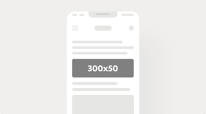 Mobile banner (300×50 ad size)