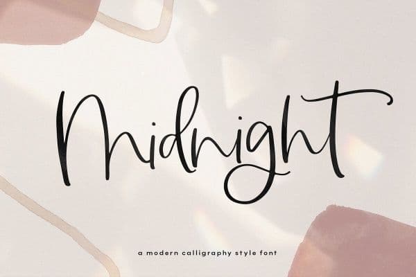 midnight lettering font
