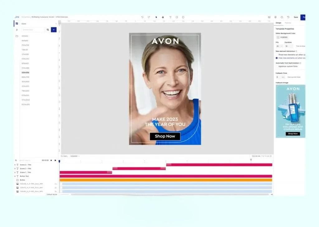 a screenshot of storyteq's creative automation tool