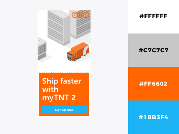 orange and blue palette