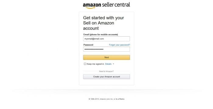 create account Amazon