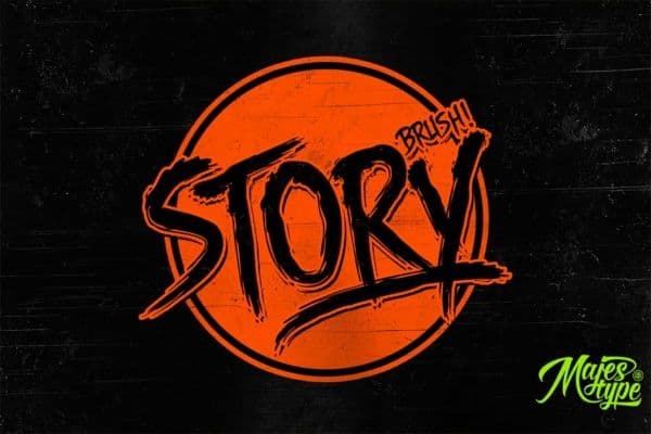 story brush font halloween