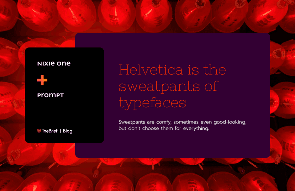 Nixie One Prompt font combination