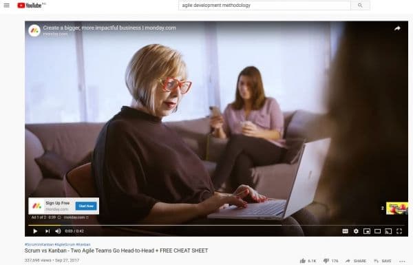 in-stream pre-roll ad example