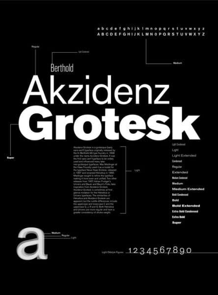 Akzidenz Grotesk font