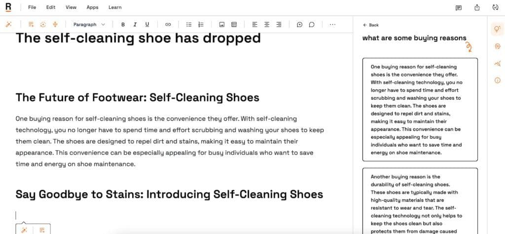 reword ai copywriting tool