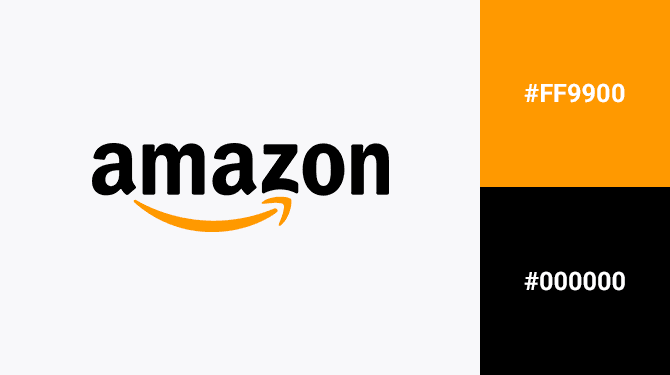 orange and black logo amazon